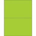 Bsc Preferred 8-1/2 x 5-1/2'' Fluorescent Green Rectangle Laser Labels, 2PK S-5049G